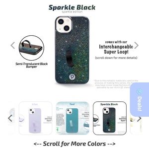 Sparkle Black Loopy Case for iPhone 13